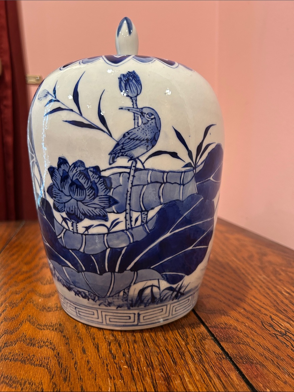 Blue and White Decorative Ceramic Ginger Jar - Home Art - Picture 4 of 9